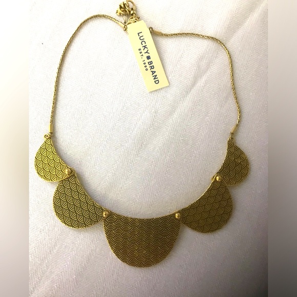 NWT Lucky Brand Reversible Scalloped Collar Style Necklace - Picture 6 of 7
